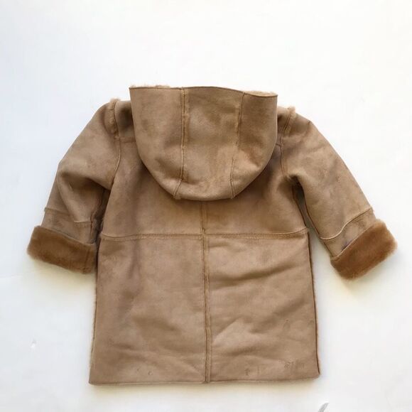 BabyGap tan faux suede hooded jacket EUC 4T - Picture 6 of 6